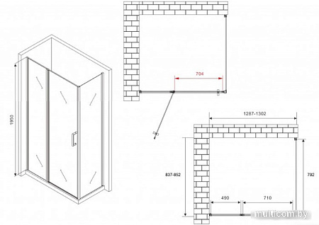 Душевой уголок Abber Sonnenstrand AG04130S-S85