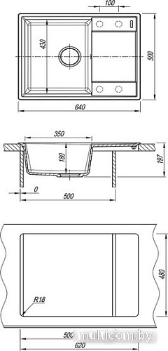 Кухонная мойка Lemark Imandra 9910023 (серый шелк)