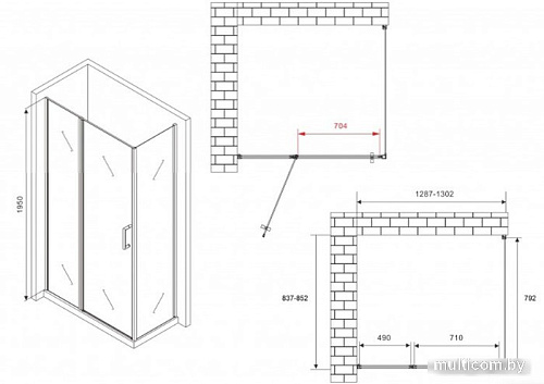 Душевой уголок Abber Sonnenstrand AG04130S-S85