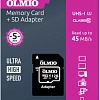 Olmio microSDXC 128GB V30 UHS-I Class 3 (U3)
