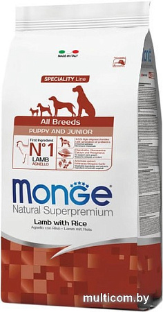 Сухой корм для собак Monge All Breeds Puppy & Junior Lamb and Rice 2.5 кг
