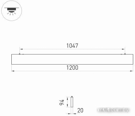 Светодиодная панель Arlight ALT-LINEAIR-FLAT-UPDOWN-DIM-S2094-1200-40W Warm3000 031530