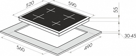 Варочная панель HOMSair HV64SMDBK