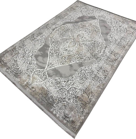 Radjab Carpet Афина Прямоугольник 9017A 12912RK (0.8x1.5, Grey/Beige)