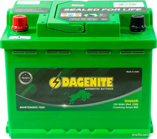 Автомобильный аккумулятор DAGENITE L+ (60 А·ч)