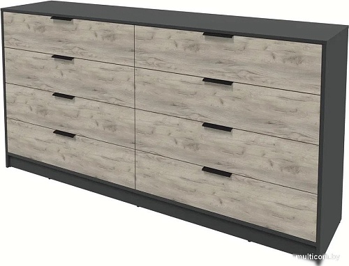Комод Интерлиния Концепт КТ-К197 (дуб серый/антрацит)