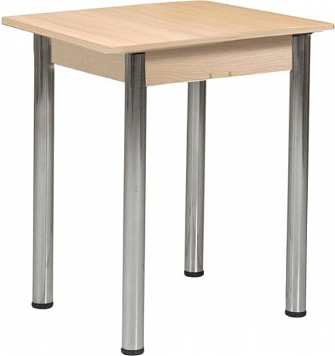 Обеденный стол Рамзес Ломберный 60x60 (дуб сонома светлый, ноги хром)