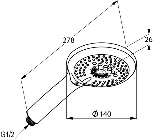 Душевая лейка Kludi Freshline 6790005-00