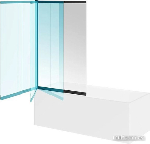 Стеклянная шторка для ванны Kerama Marazzi Vetro VE.100.BSD.BLK.M