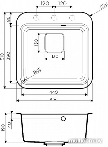 Кухонная мойка Omoikiri Tasogare 51-CA