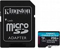 Карта памяти Kingston Canvas Go! Plus microSDXC 256GB (с адаптером)