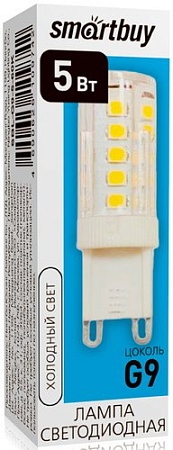 Светодиодная лампочка SmartBuy G9 5Вт 6000К SBL-G9-5-60K