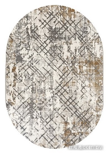 Прикроватный коврик Bossan Nizza 2609C-AGRI-BEYAZ-OVAL 0.8x1.5 м