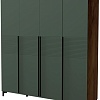 Шкаф распашной Bravo Мебель Брента распашной ШР-4 (таксус/лак оливковый)