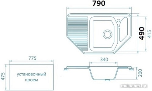 Кухонная мойка Gerhans E08 (белый)