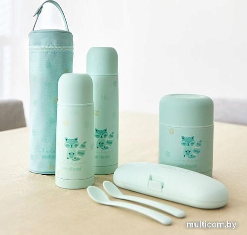 Термос для еды Miniland Thermy Dolce 600мл (бирюзовый/енот)