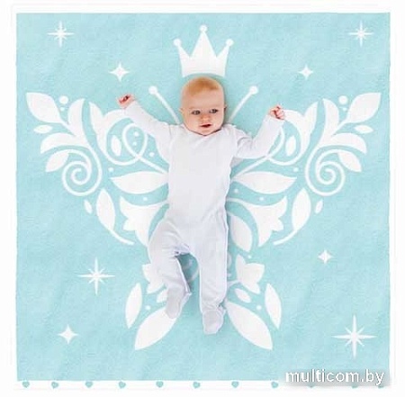 Полотенце Нордтекс Облачко Бабочка МХ42 100x100 (нежно-бирюзовый/белый)