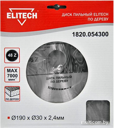 Пильный диск ELITECH 1820.054300