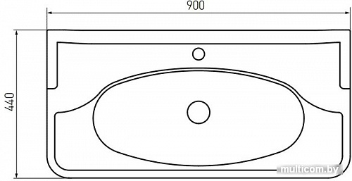 Умывальник Акватон Венеция 90 90x44