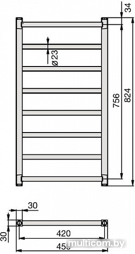 Полотенцесушитель Zehnder Stalox STXI-080-045