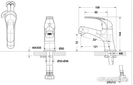Смеситель Bravat Fit F1135188CP-RUS