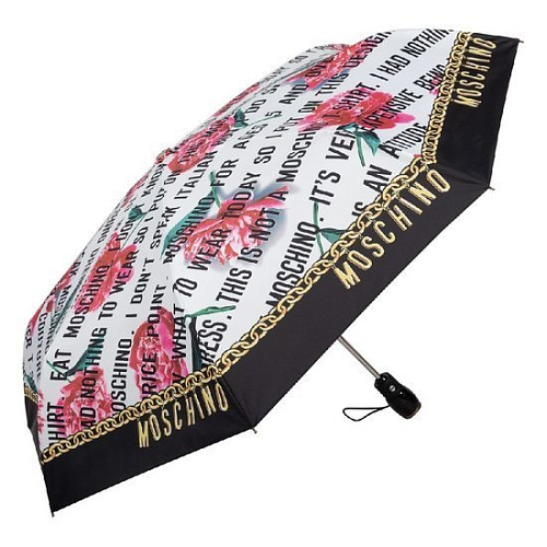 Зонт Moschino Flowers and slogans Мulti