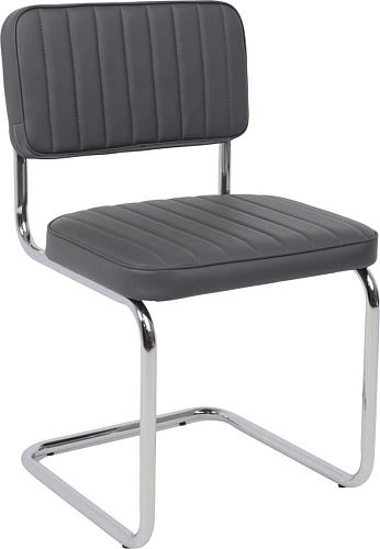 AksHome Славия Люкс Pegaso (темно-серая экокожа/хром)