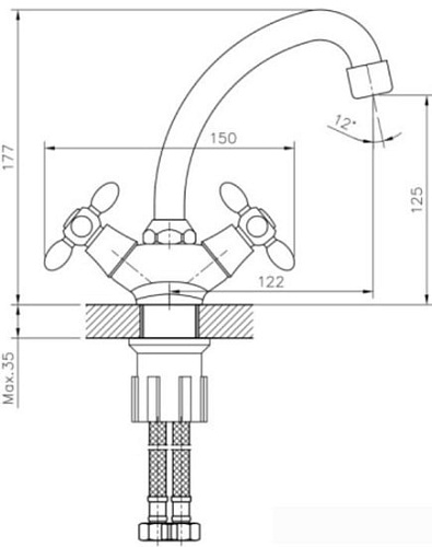 Смеситель Decoroom DR53012