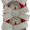 Елочная игрушка Pozzi Milano Бантики 5132 (3 шт, серебристый)
