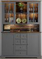 Шкаф-витрина Диприз Lakeview Д.98026 (бейц винтаж)