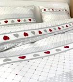 Swed House КПБ флан Евро (белый/серый/красный)