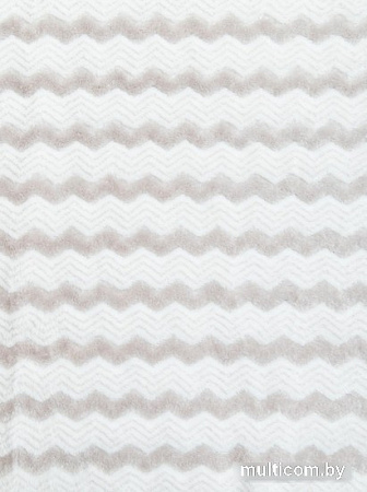 Плед Tex Republic Absolute Зигзаг двухцветный Flannel 200x220 92575 (серый)