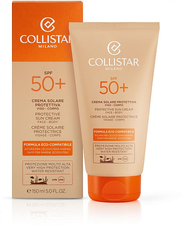 Средства для загара, автозагар Collistar Protective Sun Cream Face-Body SPF 50+ (150мл)