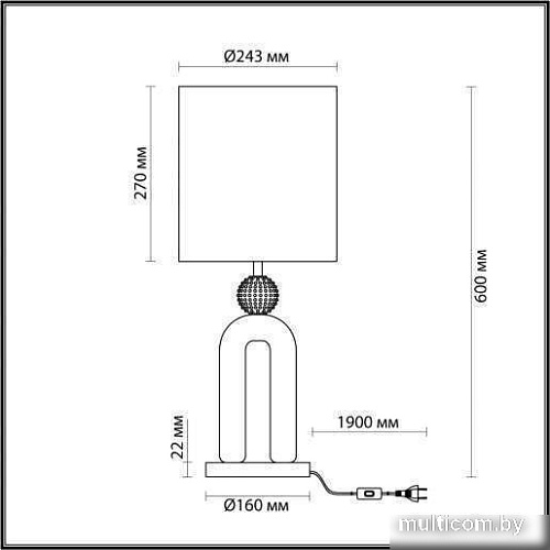 Настольная лампа Odeon Light 5410/1T