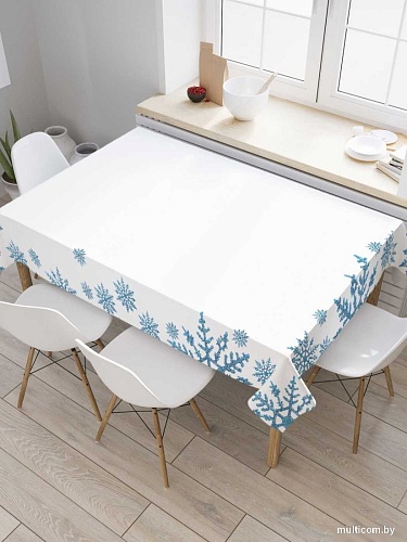 Скатерть JoyArty Большие снежинки tc_8279459 (120x145)