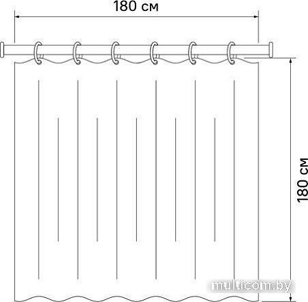 Шторка-занавеска для ванны IDDIS P35PV11i11