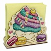 Набор для вышивания Щепка Салфетница. Пирожное