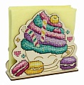 Набор для вышивания Щепка Салфетница. Пирожное