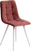 Стул TetChair Chilly mod. 7095-1 (коралловый barkhat 15/белый)