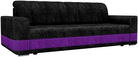 Диван Mebelico Честер 200x143 61066 (черный/фиолетовый)