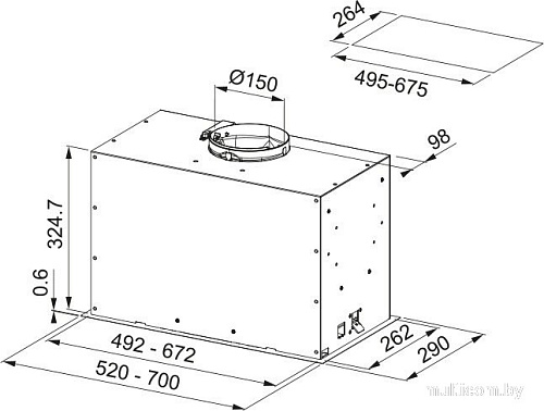 Кухонная вытяжка Franke FBFE XS A70 305.0665.361