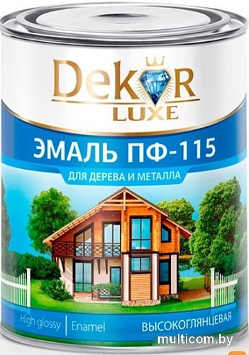 Эмаль Dekor ПФ-115 0.8 кг (черный)