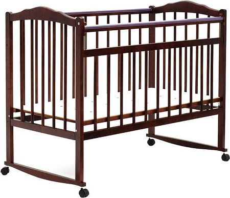 Детская кроватка Bambini 01 (темный орех/слоновая кость)