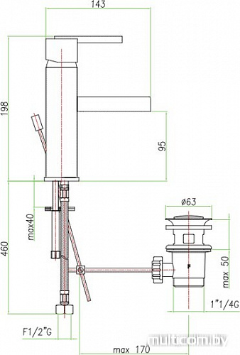 Смеситель Fiore Xs 71 CR 7705