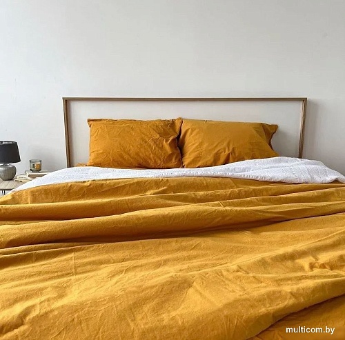 Постельное белье Блакiт Дуэт 4845 15-0953 (золотисто-желтый/простынь на резинке)