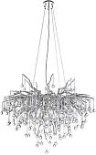 Подвесная люстра Divinare Salice 3132/26 SP-10