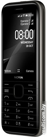 Мобильный телефон Nokia 8000 4G Dual SIM (черный)