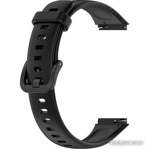 Ремешок Rumi силиконовый для Huawei Band 7 (черный)