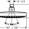 Верхний душ Hansgrohe Croma Select E 180 2jet [26524000]