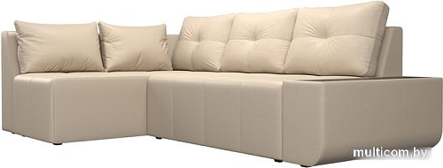 Угловой диван Mebelico Амадэус 109701 (левый, экокожа, бежевый)